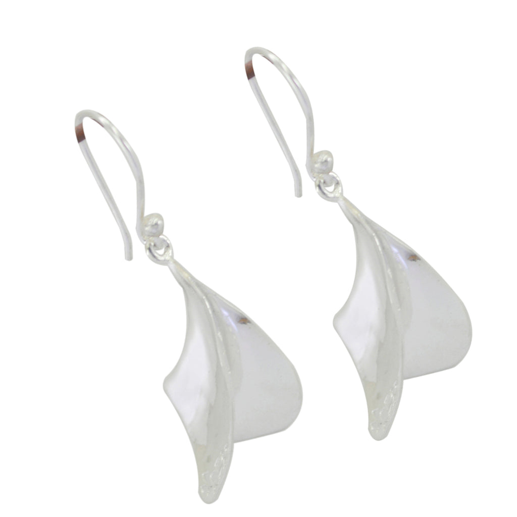 Plain-Russian-Daniela-plain-Dangle-Gray-92.5-Silver-Earring