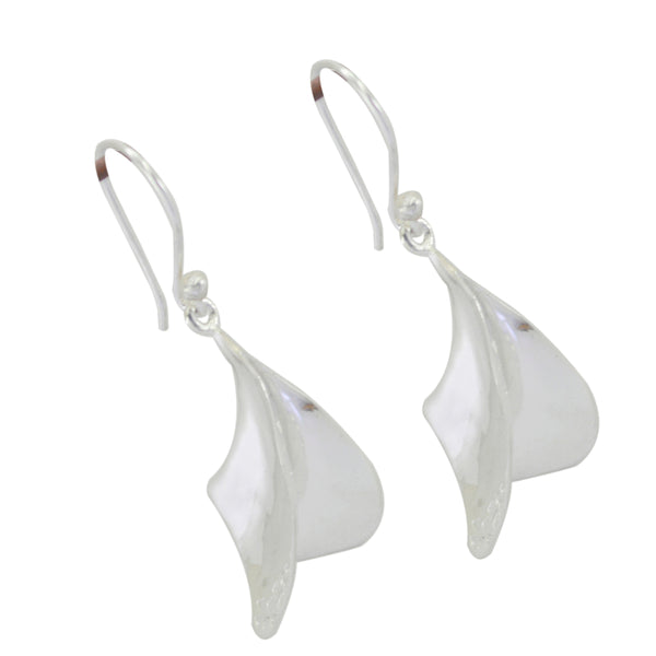 Plain-Russian-Daniela-plain-Dangle-Gray-92.5-Silver-Earring