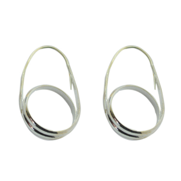 Plain-Egyptian-Elena-plain-Stud-Gray-925-Silver-Earring
