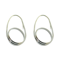 Plain-Egyptian-Elena-plain-Stud-Gray-925-Silver-Earring