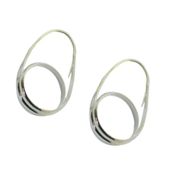 Plain-Egyptian-Elena-plain-Stud-Gray-925-Silver-Earring