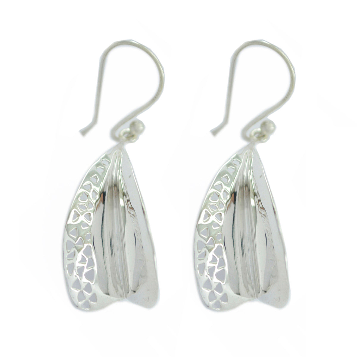 Plain-American-Fernanda-plain-Dangle-Gray-925-Sterling-Silver-Earring Image principale du produit