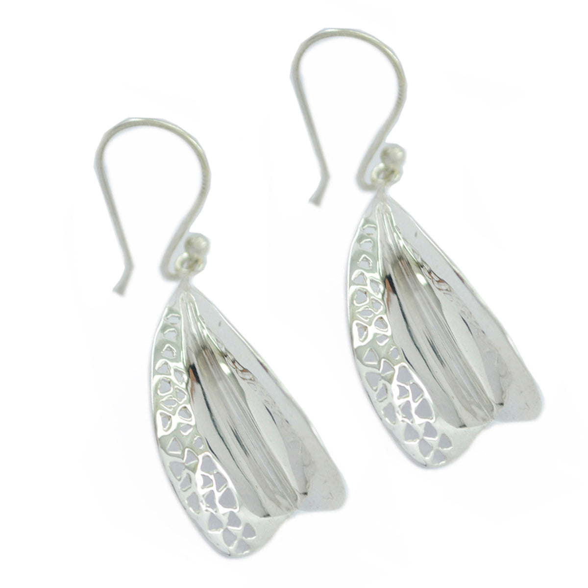 Plain-American-Fernanda-plain-Dangle-Gray-925-Sterling-Silver-Earring