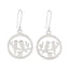 Plain-Japanese-Gabriela-plain-Dangle-Gray-925-Sterling-Silver-Earring