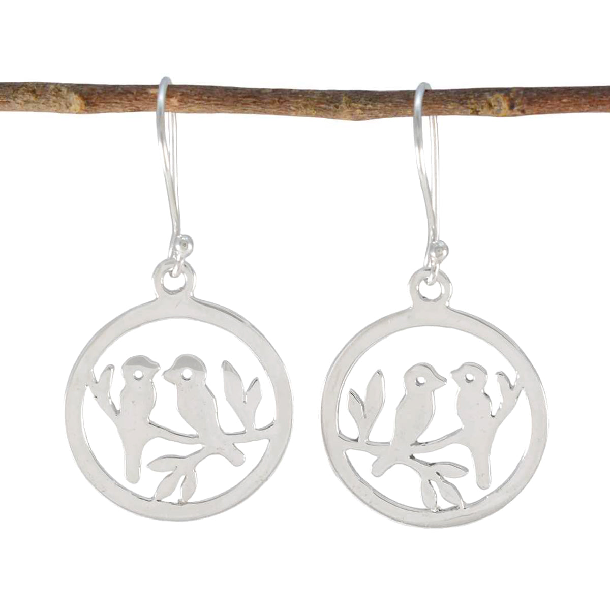 Plain-Japanese-Gabriela-plain-Dangle-Gray-925-Sterling-Silver-Earring