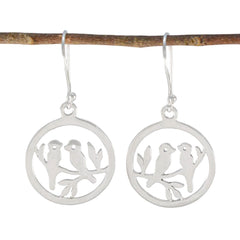 Plain-Japanese-Gabriela-plain-Dangle-Gray-925-Sterling-Silver-Earring