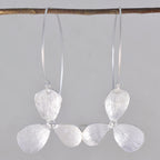 Plain-Italian-Isadora-plain-Dangle-Gray-Sterling-Silver-Earring