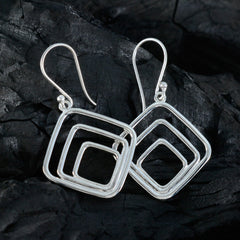 Plain-Mexican-Joaquina-plain-Dangle-Gray-92.5-Silver-Earring