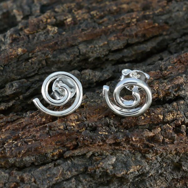 Plain-Spanish-Julieta-plain-Stud-Gray-Sterling-Silver-Earring
