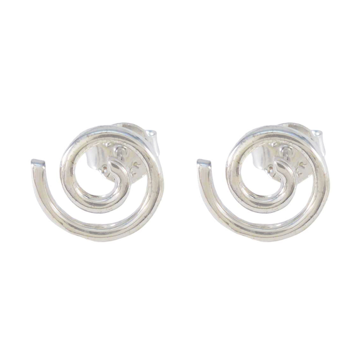 Plain-Spanish-Julieta-plain-Stud-Gray-Sterling-Silver-Earring