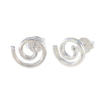 Plain-Spanish-Julieta-plain-Stud-Gray-Sterling-Silver-Earring