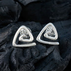 Plain-French-Lorena-plain-Stud-Gray-92.5-Silver-Earring