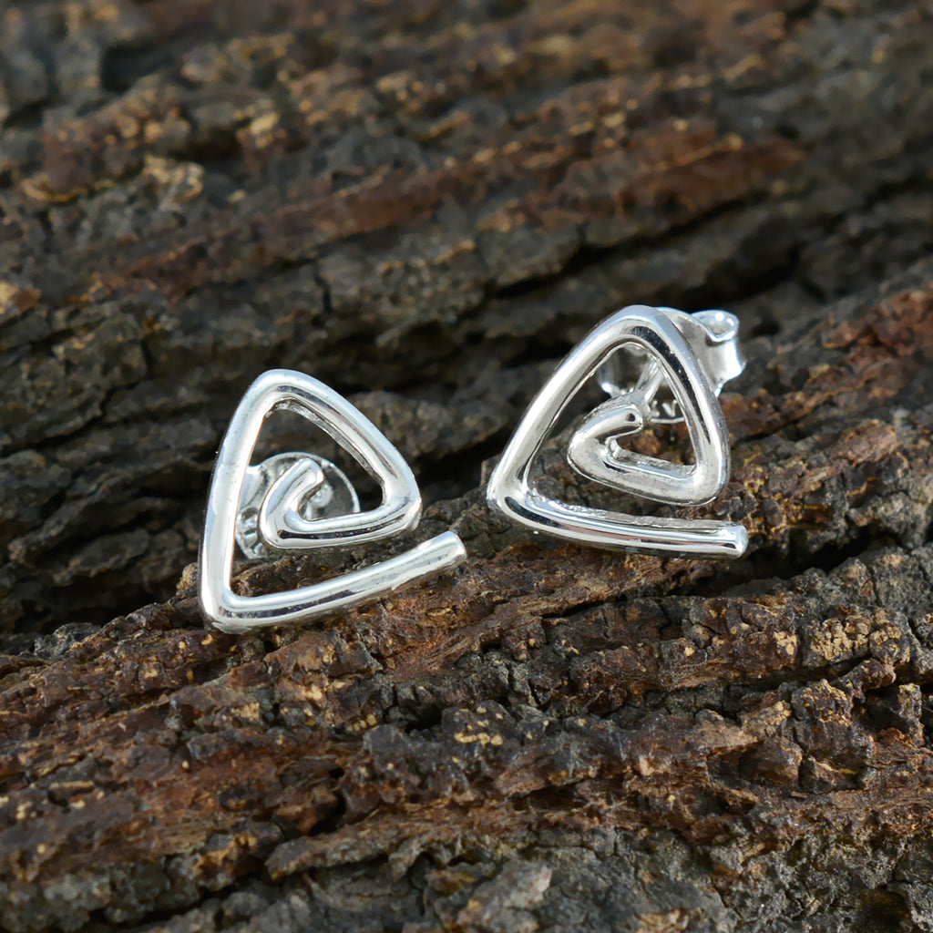 Plain-French-Lorena-plain-Stud-Gray-92.5-Silver-Earring