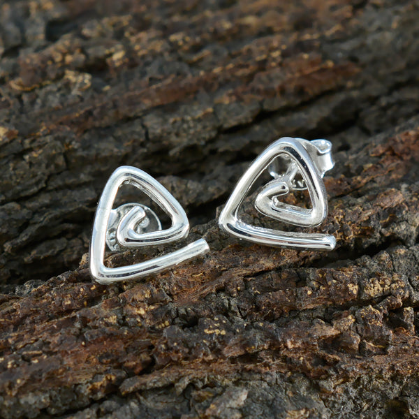 Plain-French-Lorena-plain-Stud-Gray-92.5-Silver-Earring