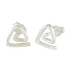 Plain-French-Lorena-plain-Stud-Gray-92.5-Silver-Earring