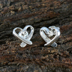 Plain-African-Lucia-plain-Stud-Gray-Silver-Earring