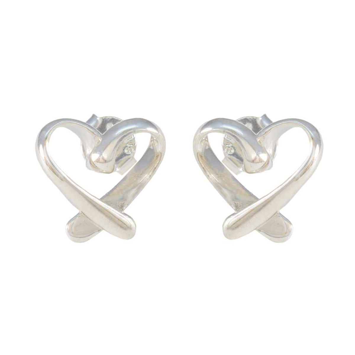 Plain-African-Lucia-plain-Stud-Gray-Silver-Earring Imagen principal del producto