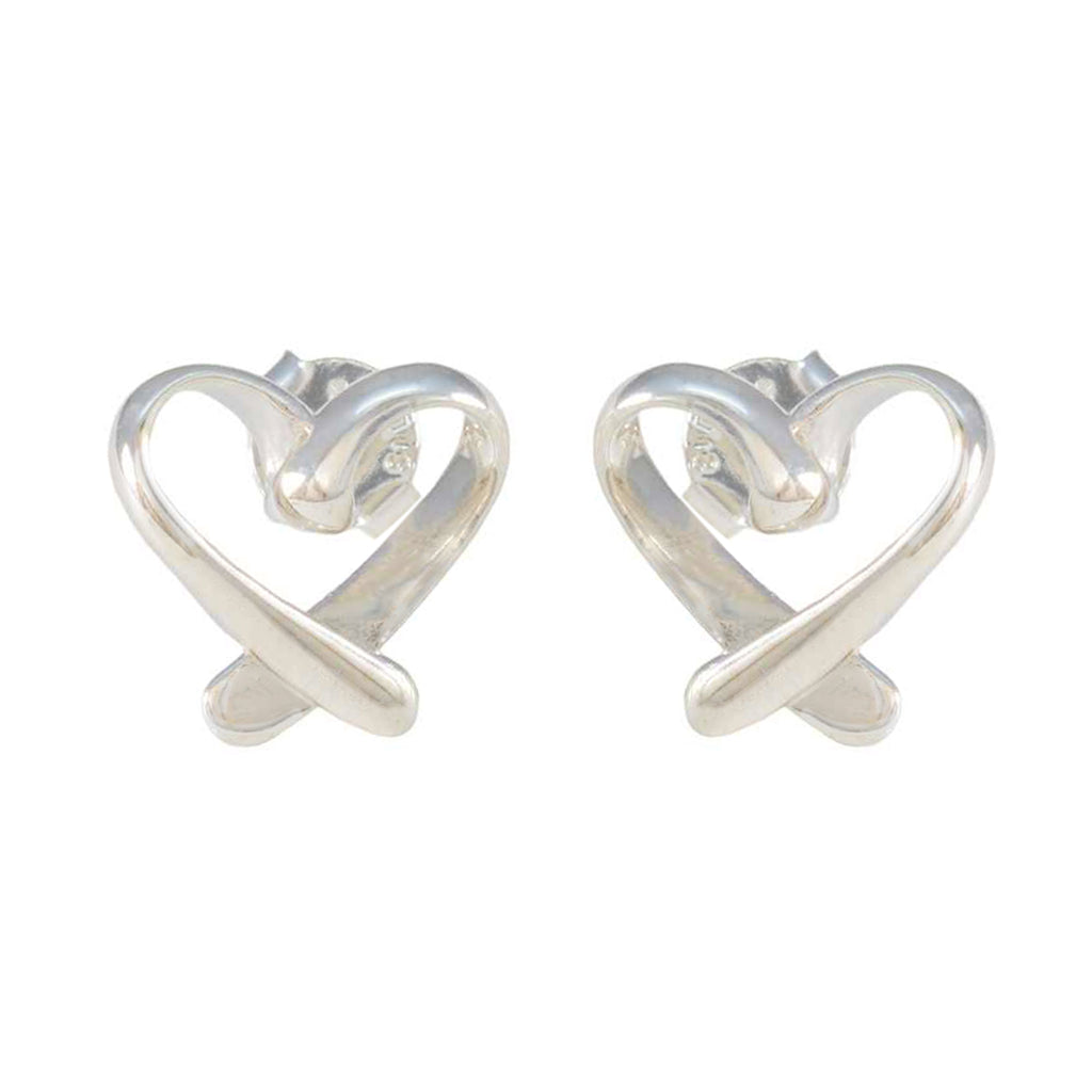 Plain-African-Lucia-plain-Stud-Gray-Silver-Earring