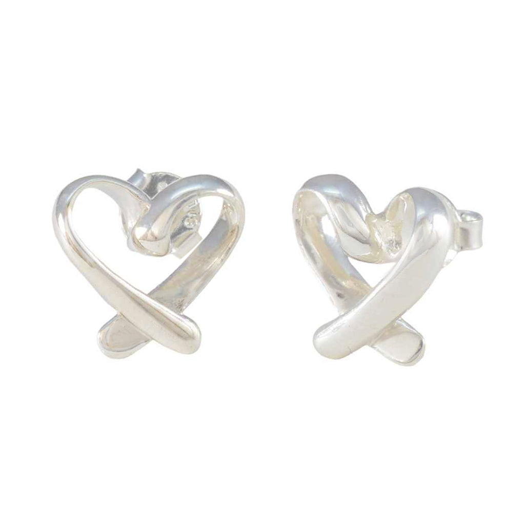 Plain-African-Lucia-plain-Stud-Gray-Silver-Earring