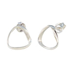 Plain-Moroccan-María-plain-Stud-Gray-925-Silver-Earring