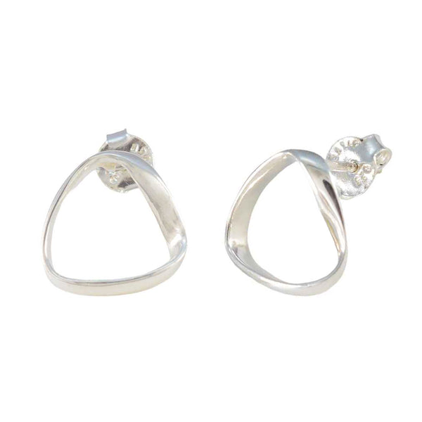 Plain-Moroccan-María-plain-Stud-Gray-925-Silver-Earring