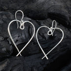 Plain-Korean-Milagros-plain-Dangle-Gray-Silver-Earring