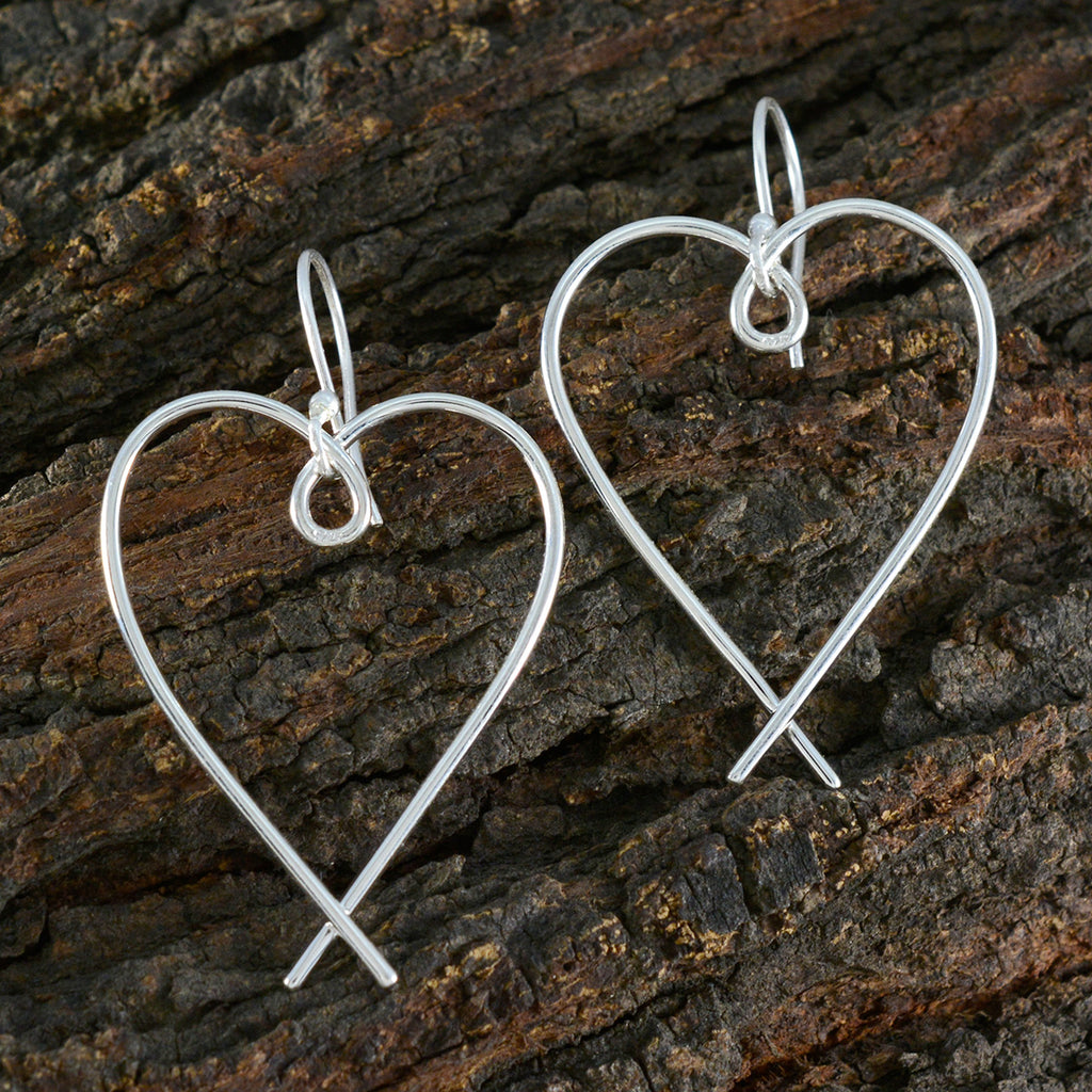 Plain-Korean-Milagros-plain-Dangle-Gray-Silver-Earring
