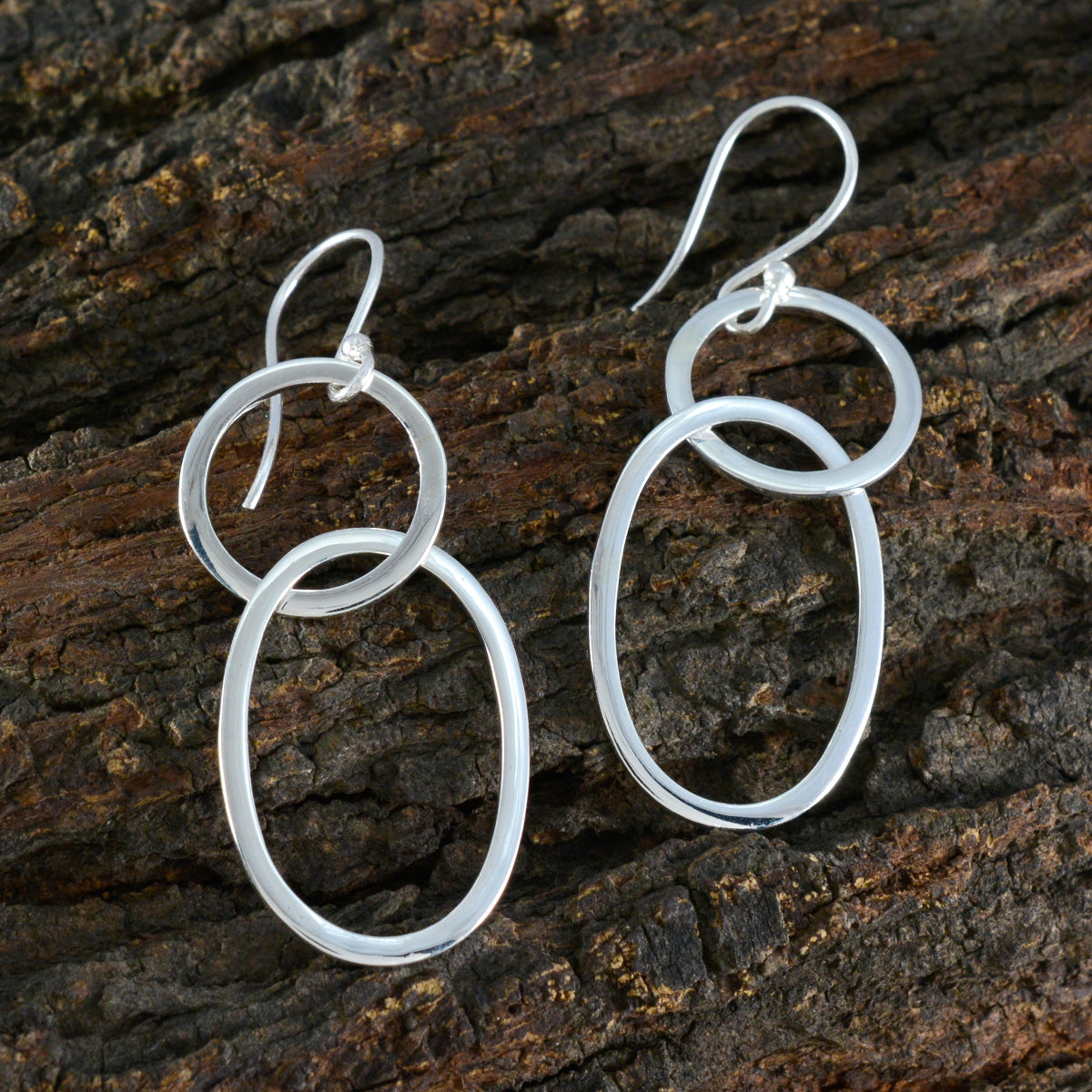 Plain-Japanese-Natalia-plain-Dangle-Gray-Sterling-Silver-Earring