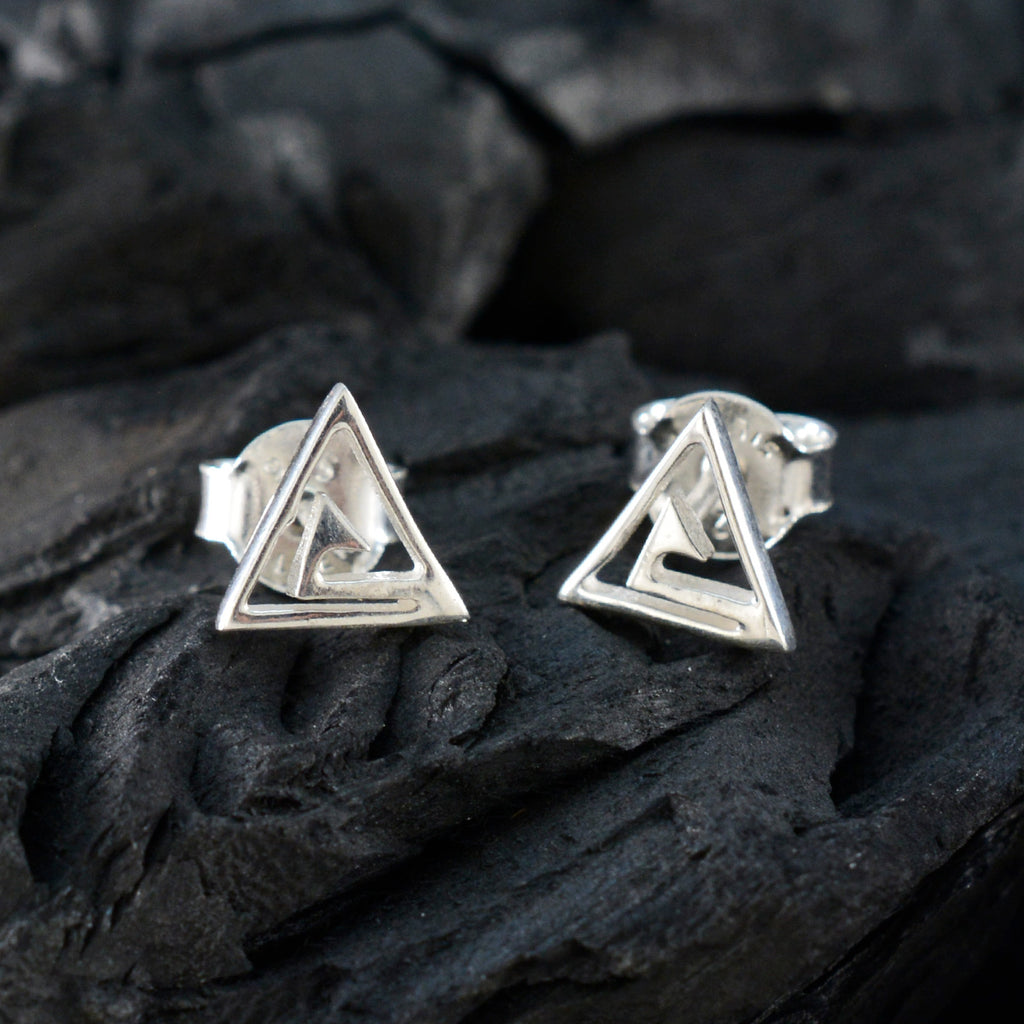 Plain-Turkish-Nayara-plain-Stud-Gray-925-Silver-Earring