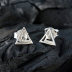 Plain-Turkish-Nayara-plain-Stud-Gray-925-Silver-Earring