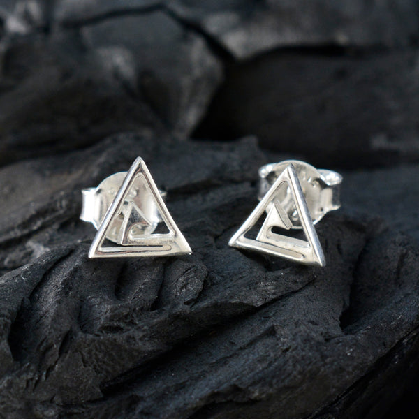 Plain-Turkish-Nayara-plain-Stud-Gray-925-Silver-Earring
