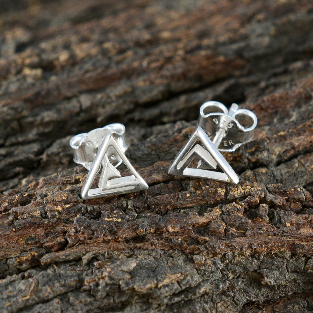 Plain-Turkish-Nayara-plain-Stud-Gray-925-Silver-Earring