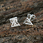 Plain-Turkish-Nayara-plain-Stud-Gray-925-Silver-Earring