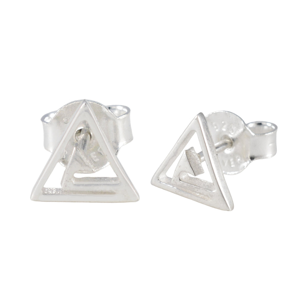 Plain-Turkish-Nayara-plain-Stud-Gray-925-Silver-Earring
