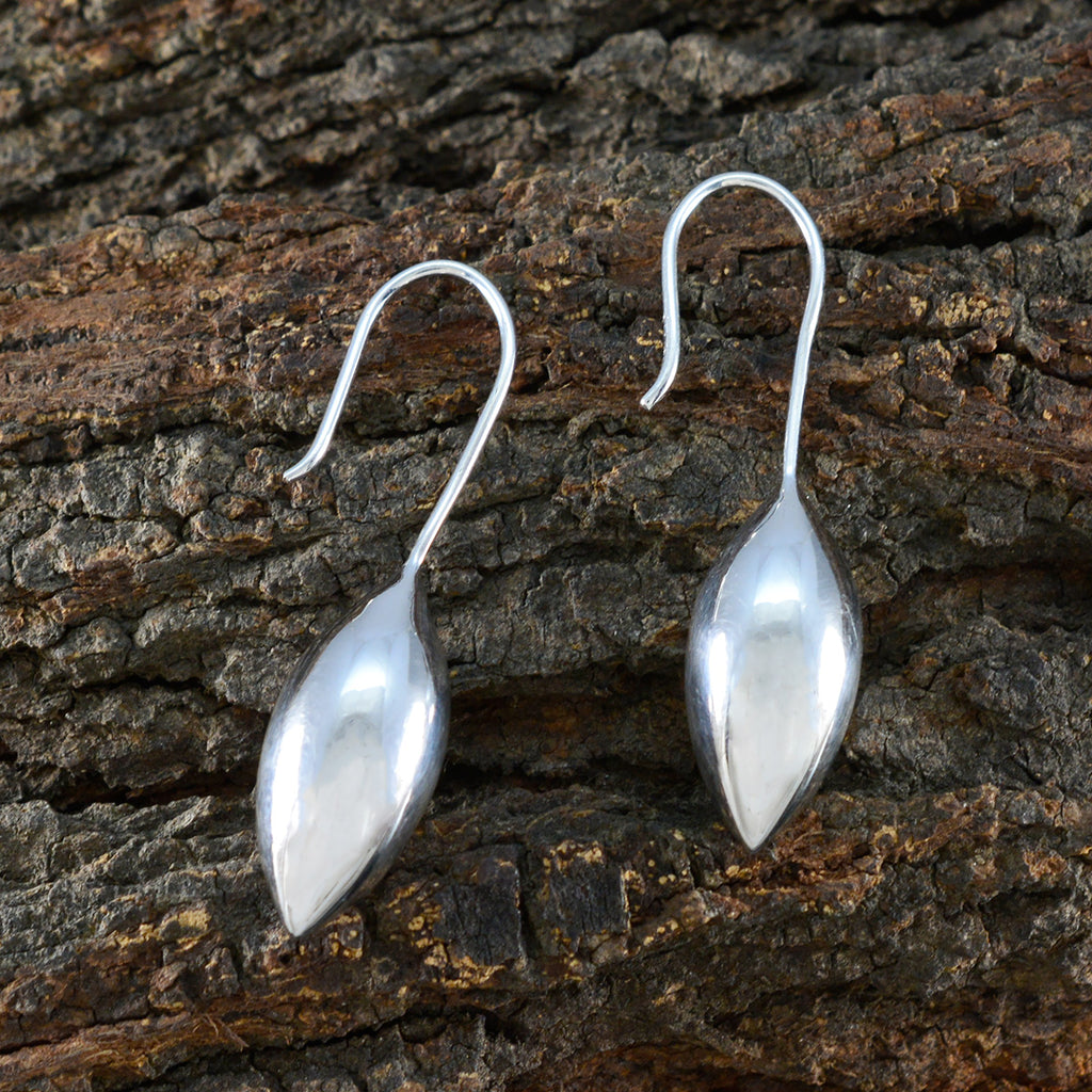 Plain-Italian-Noelia-plain-Dangle-Gray-92.5-Silver-Earring