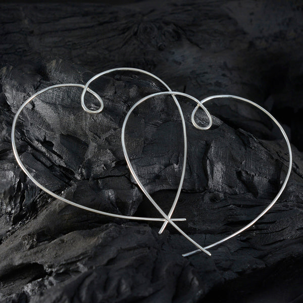 Plain-American-Micaela-plain-Dangle-Gray-925-Sterling-Silver-Earring