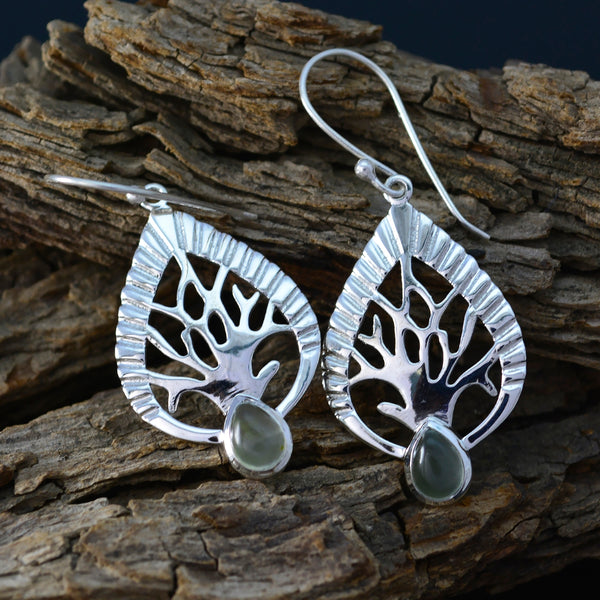 Prehnite-German-Yasmin-Solitaire-Dangle-Green-Sterling-Silver-Earring