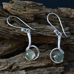 Prehnite-African-Yasmine-Solitaire-Dangle-Green-925-Silver-Earring