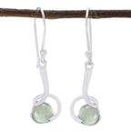 Prehnite-African-Yasmine-Solitaire-Dangle-Green-925-Silver-Earring