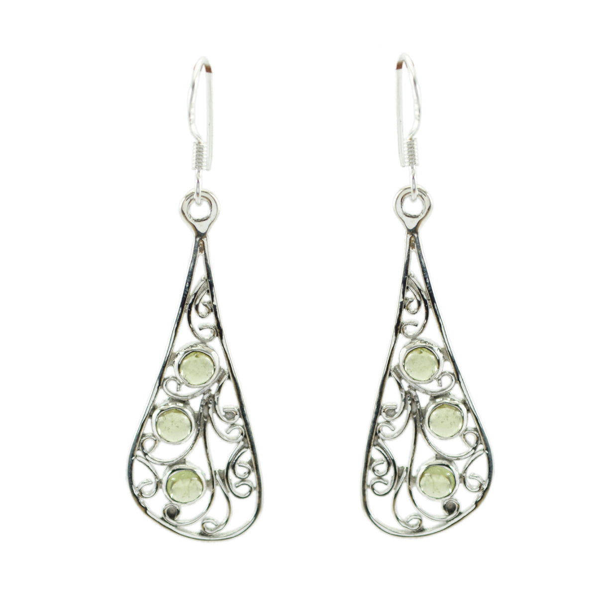 Prehnite-Mexican-Sara-multiple-Dangle-Green-Sterling-Silver-Earring