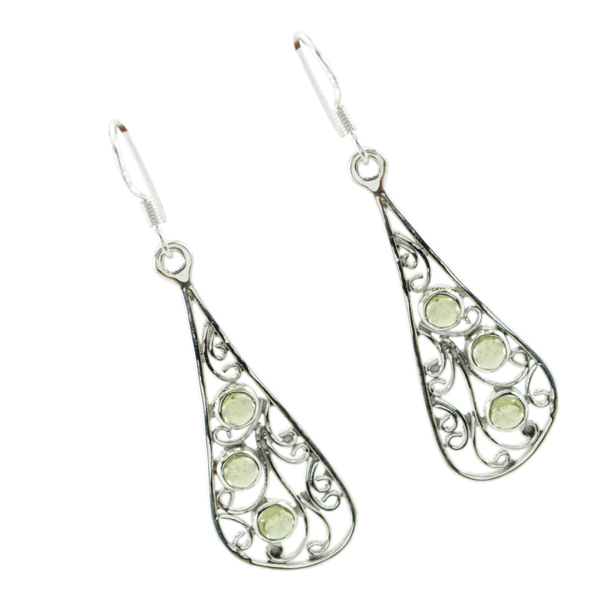 Prehnite-Mexican-Sara-multiple-Dangle-Green-Sterling-Silver-Earring
