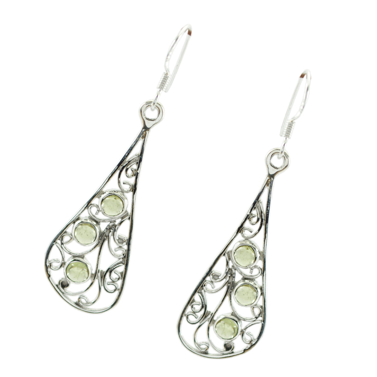 Prehnite-Mexican-Sara-multiple-Dangle-Green-Sterling-Silver-Earring