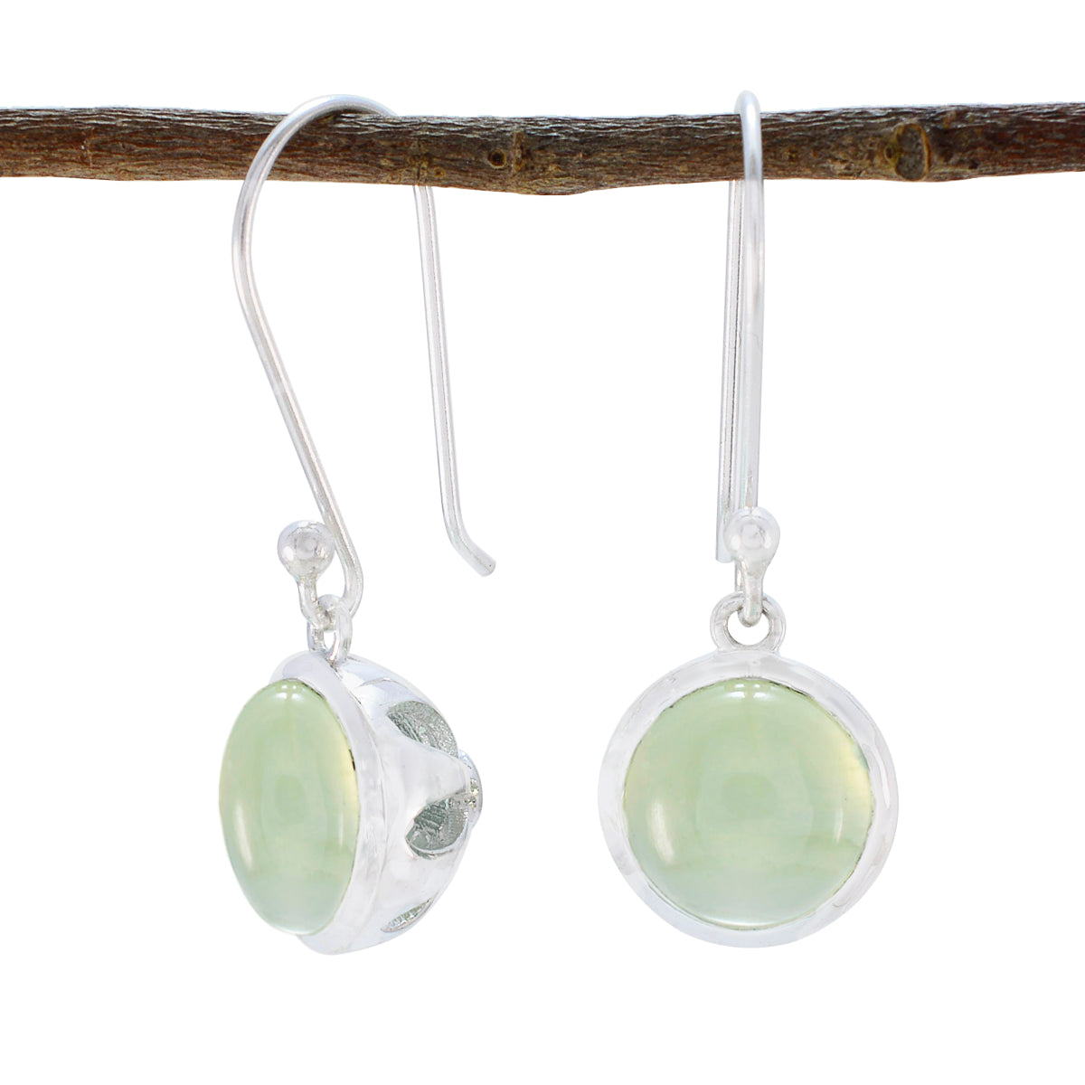 Prehnite-Spanish-Chloe-multiple-Dangle-Green-92.5-Silver-Earring Image principale du produit