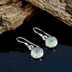 Prehnite-Korean-Chen-Solitaire-Dangle-Green-Silver-Earring