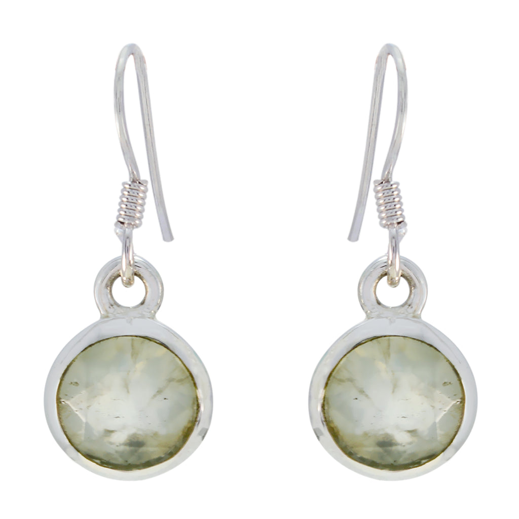 Prehnite-Korean-Chen-Solitaire-Dangle-Green-Silver-Earring