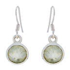 Prehnite-Korean-Chen-Solitaire-Dangle-Green-Silver-Earring