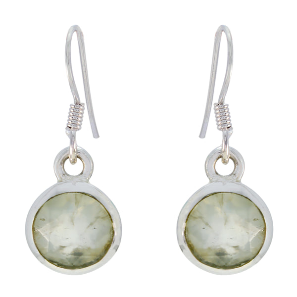 Prehnite-Korean-Chen-Solitaire-Dangle-Green-Silver-Earring