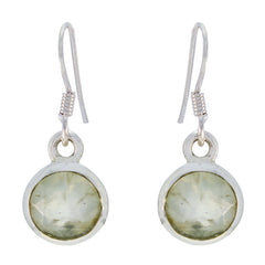 Prehnite-Korean-Chen-Solitaire-Dangle-Green-Silver-Earring