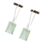 Prehnite-Turkish-Eun-ji-Solitaire-Dangle-Green-925-Silver-Earring