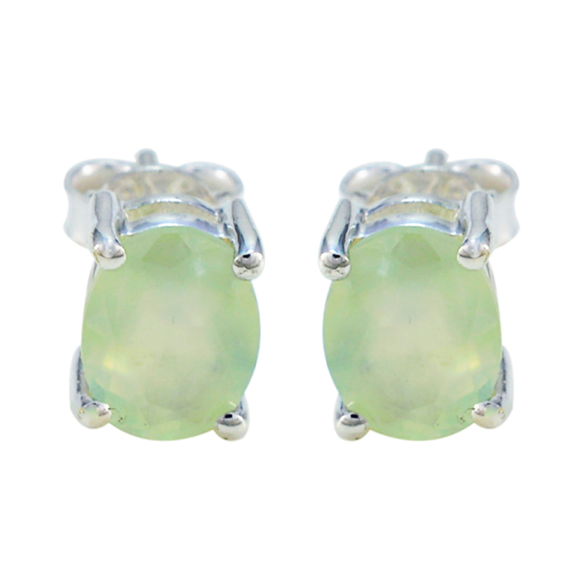 Prehnite-Italian-Alice-Solitaire-Stud-Green-92.5-Silver-Earring